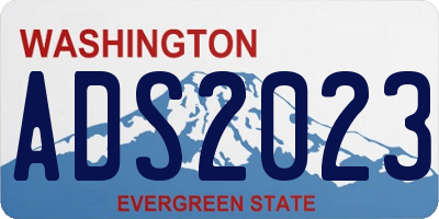 WA license plate ADS2023