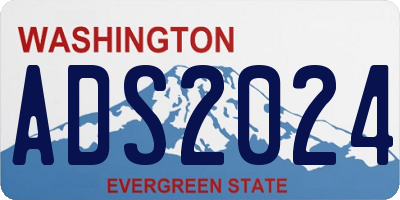WA license plate ADS2024