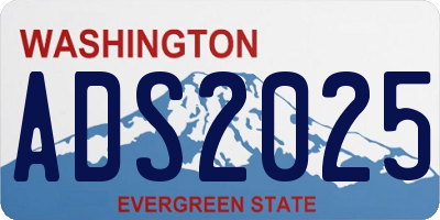 WA license plate ADS2025