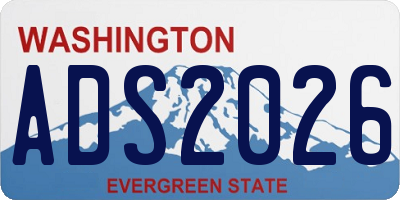WA license plate ADS2026