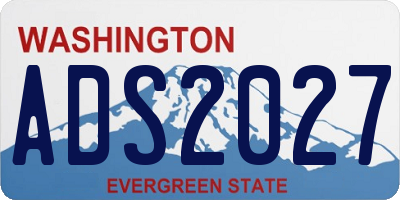 WA license plate ADS2027