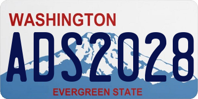 WA license plate ADS2028