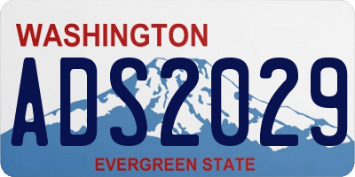 WA license plate ADS2029