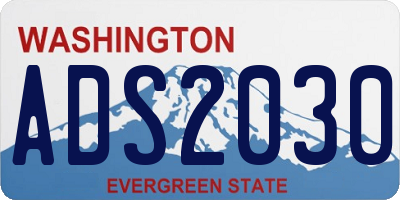 WA license plate ADS2030
