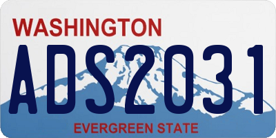WA license plate ADS2031