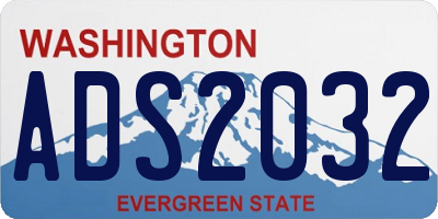 WA license plate ADS2032