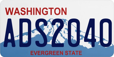 WA license plate ADS2040