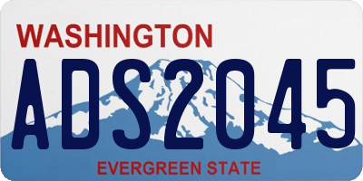 WA license plate ADS2045