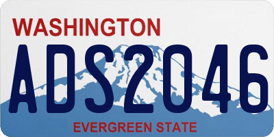 WA license plate ADS2046
