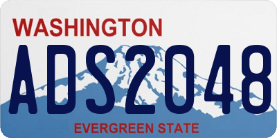 WA license plate ADS2048