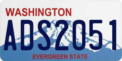 WA license plate ADS2051
