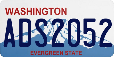 WA license plate ADS2052