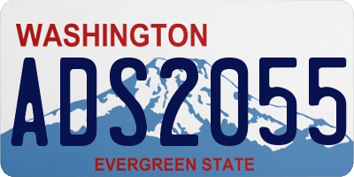 WA license plate ADS2055