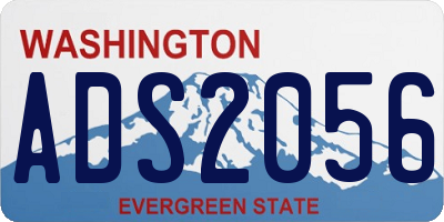 WA license plate ADS2056
