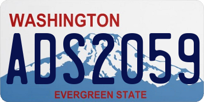 WA license plate ADS2059
