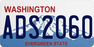 WA license plate ADS2060