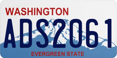 WA license plate ADS2061
