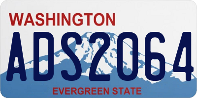 WA license plate ADS2064