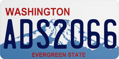 WA license plate ADS2066