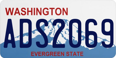 WA license plate ADS2069