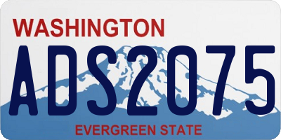 WA license plate ADS2075