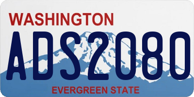 WA license plate ADS2080
