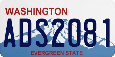 WA license plate ADS2081