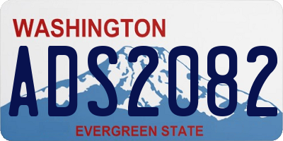 WA license plate ADS2082