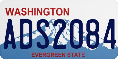 WA license plate ADS2084