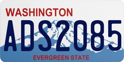 WA license plate ADS2085