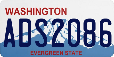 WA license plate ADS2086