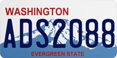 WA license plate ADS2088