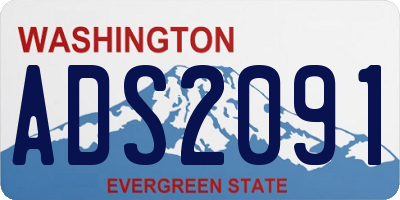 WA license plate ADS2091
