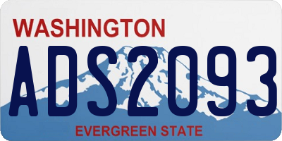 WA license plate ADS2093