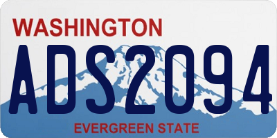 WA license plate ADS2094