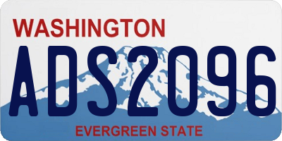 WA license plate ADS2096