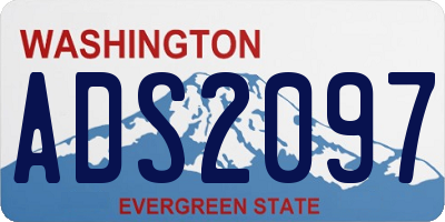 WA license plate ADS2097