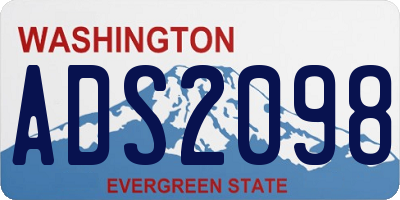 WA license plate ADS2098