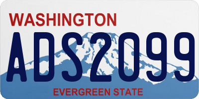 WA license plate ADS2099