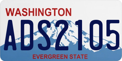 WA license plate ADS2105