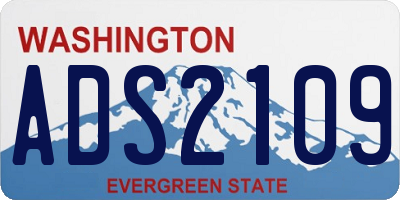 WA license plate ADS2109