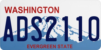 WA license plate ADS2110