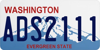 WA license plate ADS2111