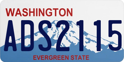 WA license plate ADS2115