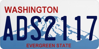 WA license plate ADS2117