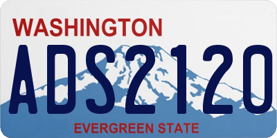 WA license plate ADS2120