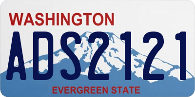 WA license plate ADS2121