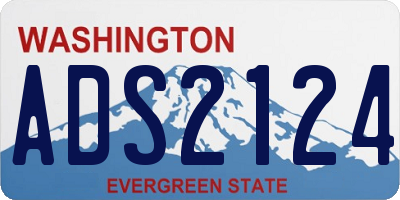 WA license plate ADS2124