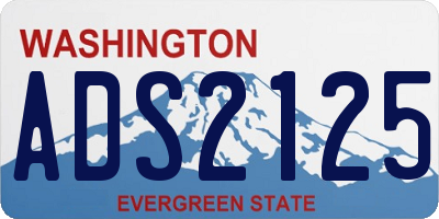 WA license plate ADS2125