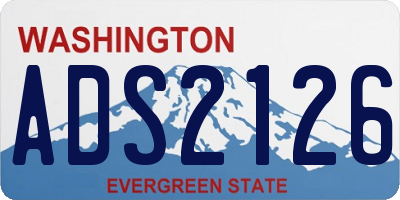 WA license plate ADS2126
